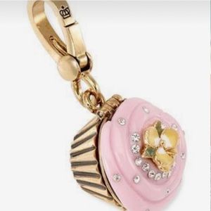 Juicy Couture Bling Open & Close Locket Pink Cupcake Charm Bracelet